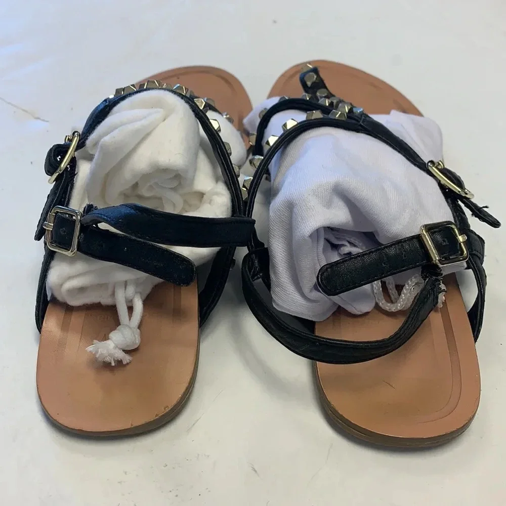 Dolce Vita studded black leather sandals